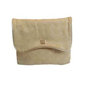 Givenchy Gold Logo Organza Cosmetic Pouch Bag Case Bag